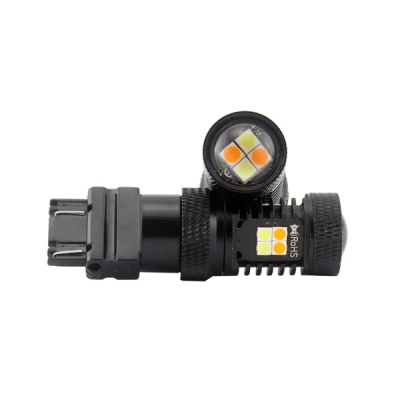 Switchback LED 3030 SMD de dos colores Blanco Ámbar 1157 3157 7443