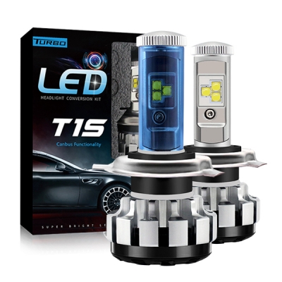 Kit de faros LED T1S Turbo Fan Bombilla 80W 8000LM